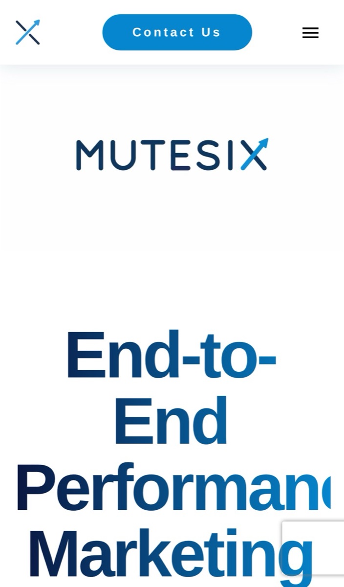 The current mobile homepage shows the main headline running beyond the right edge of the screen.